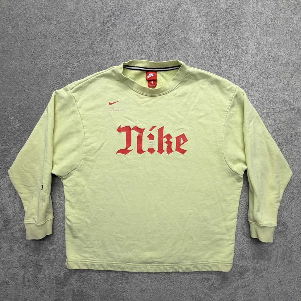 Vintage Nike Sportswear Los Angeles Crew Sweatshirt Women M‎ Green Yellow CI3374